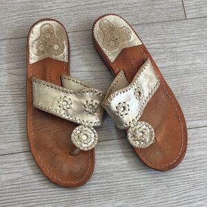Jack Rogers Champagne Gold Sandals size 7